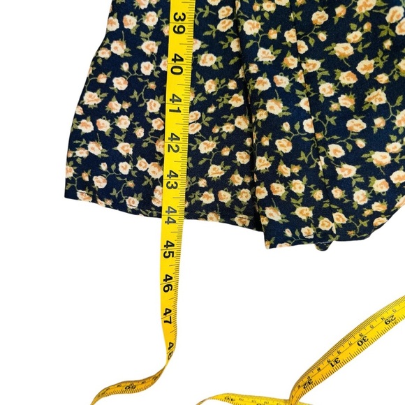 Reformation yellow black floral cap sleeve midi dress NEW - Picture 14 of 14